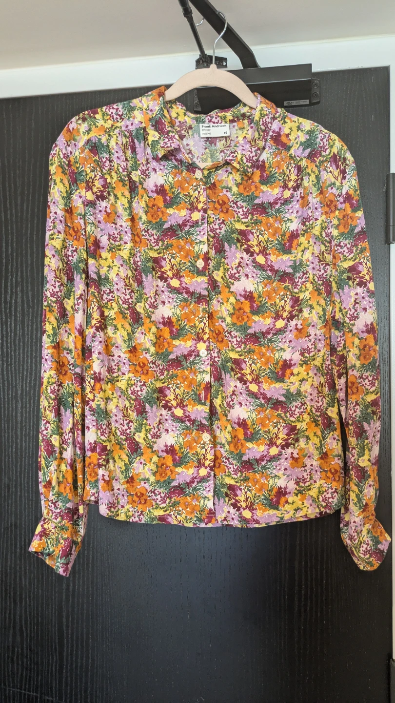 Frank And Oak Floral Button-Up Blouse M/M