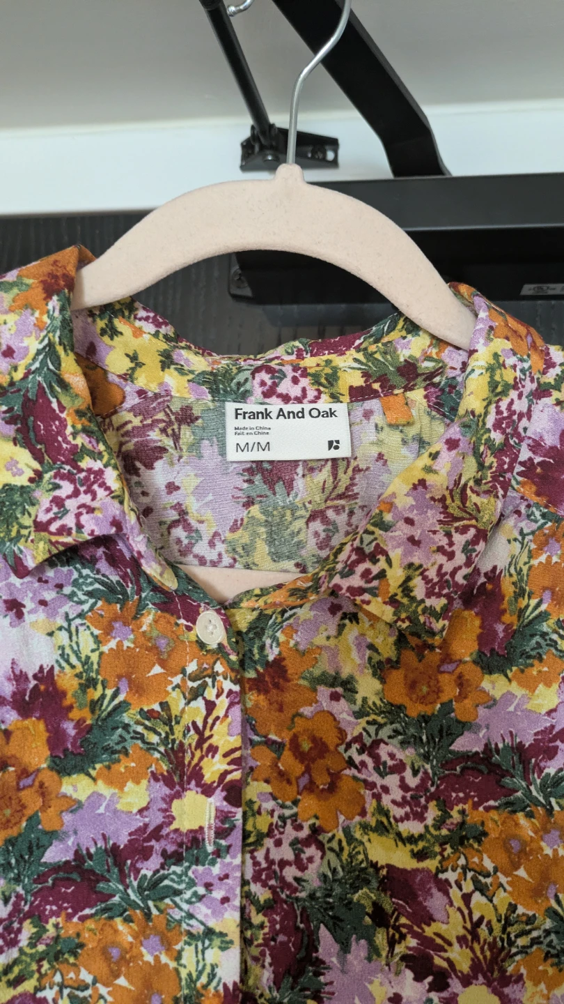 Frank And Oak Floral Button-Up Blouse M/M - photo 2