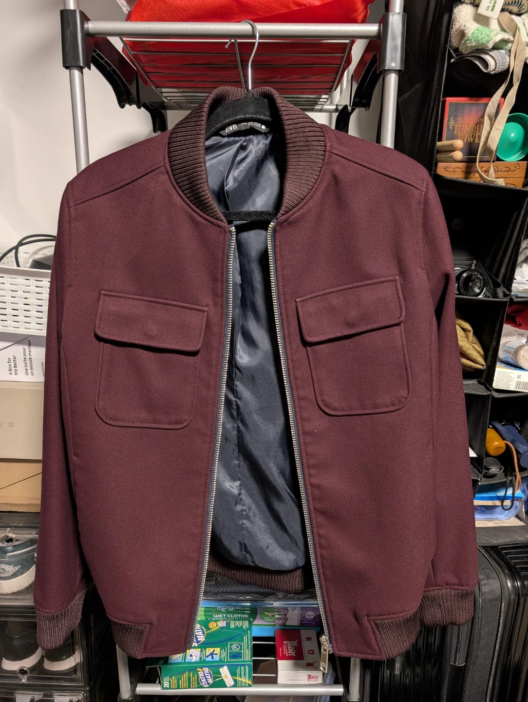 Zara Textured Bomber Jacket for men