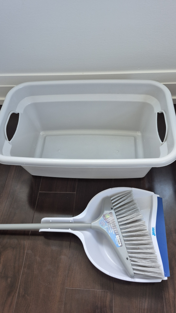 Broom and Dustpan Set with Storage Container and Bin - photo 3