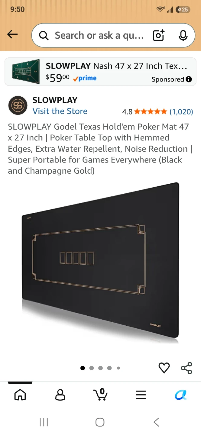 SLOWPLAY Godel Poker Mat - Black - photo 2