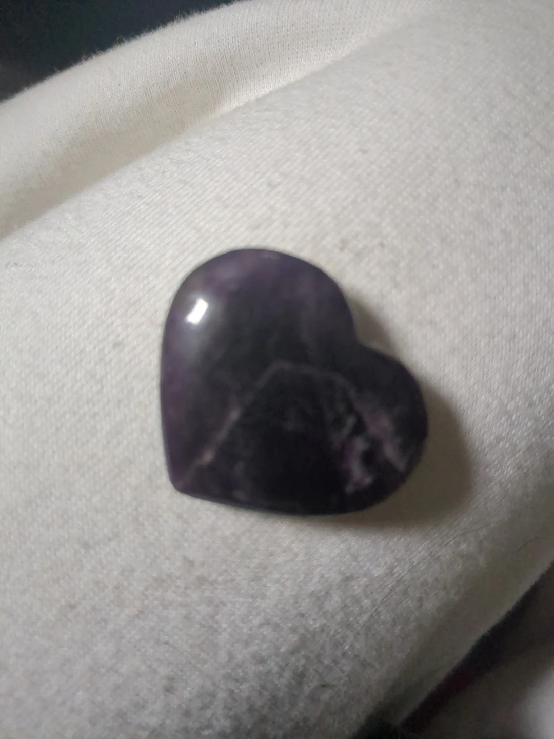 Purple Heart Shaped Crystal
