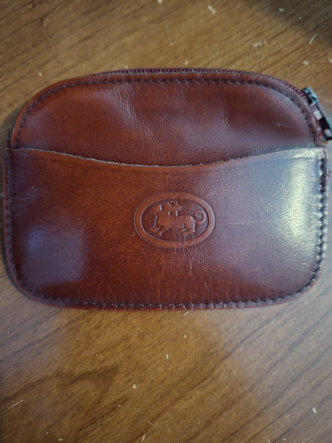 The Bridge Vintage Italian Brown Leather Coin Pouch