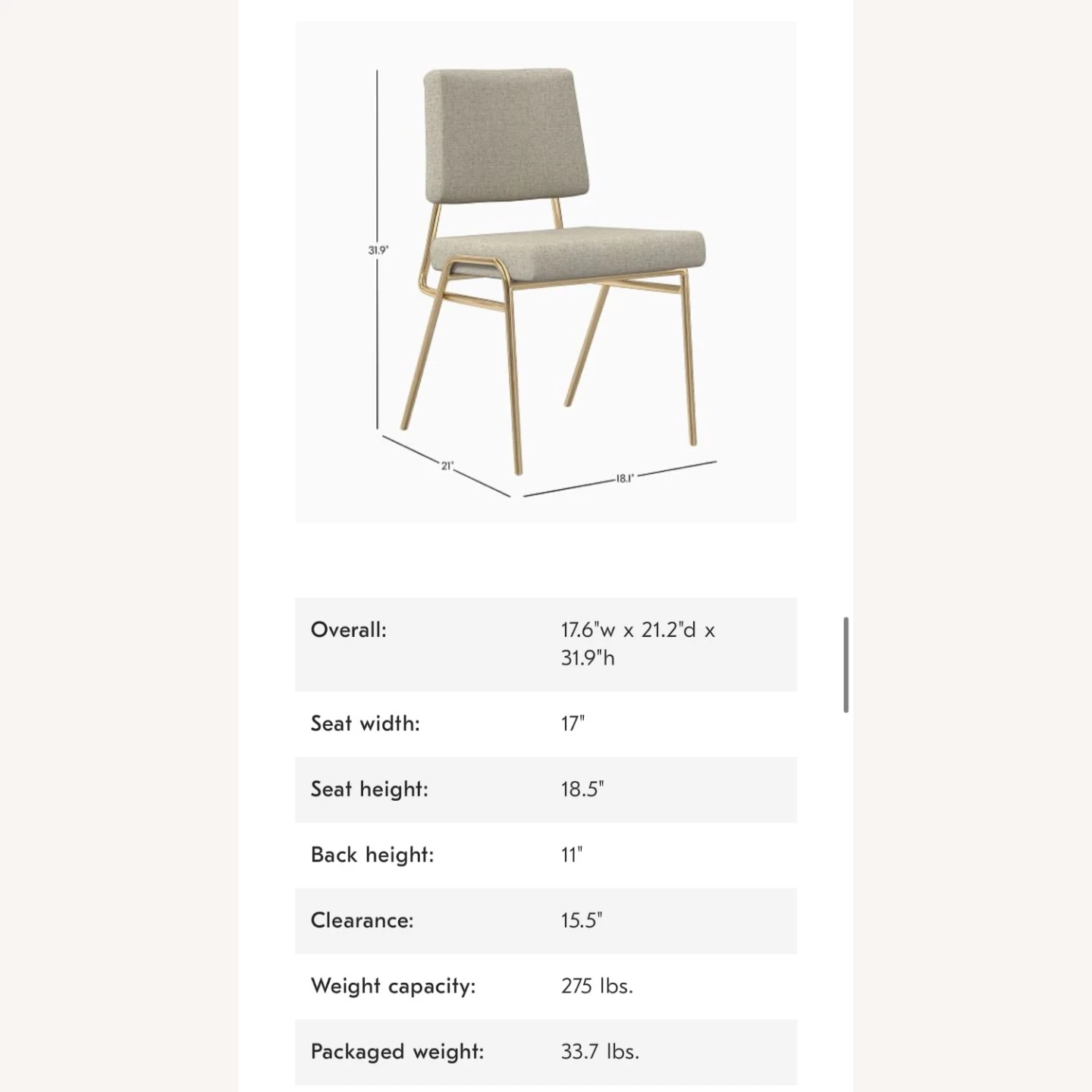 West Elm Fabric Wire Frame Dining Chairs (Set of 4l - photo 2