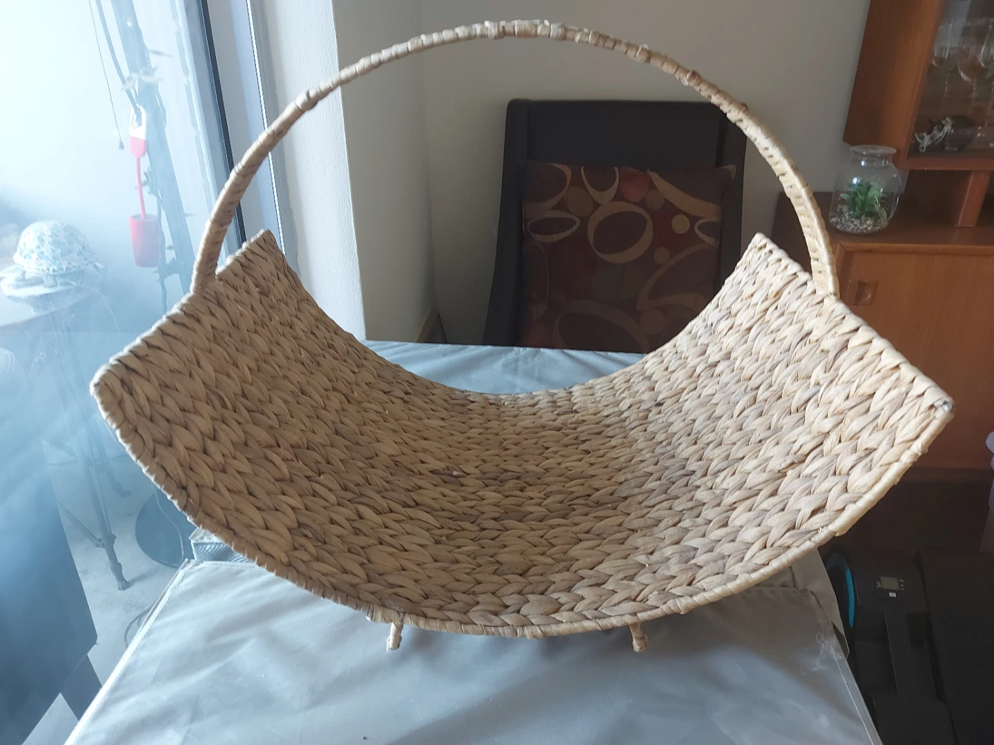 Woven Hyacinth Basket with Handle