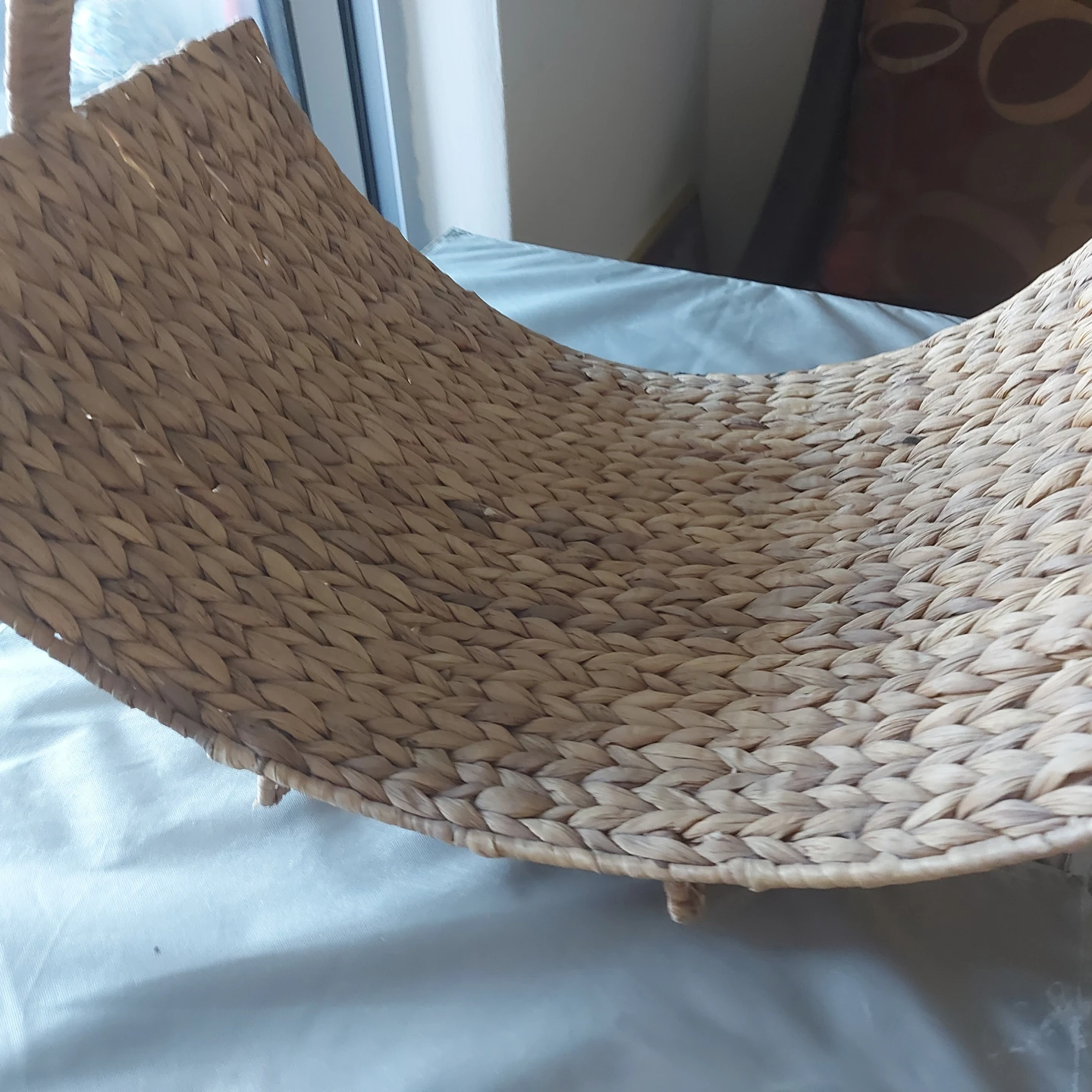 Woven Hyacinth Basket with Handle - photo 2