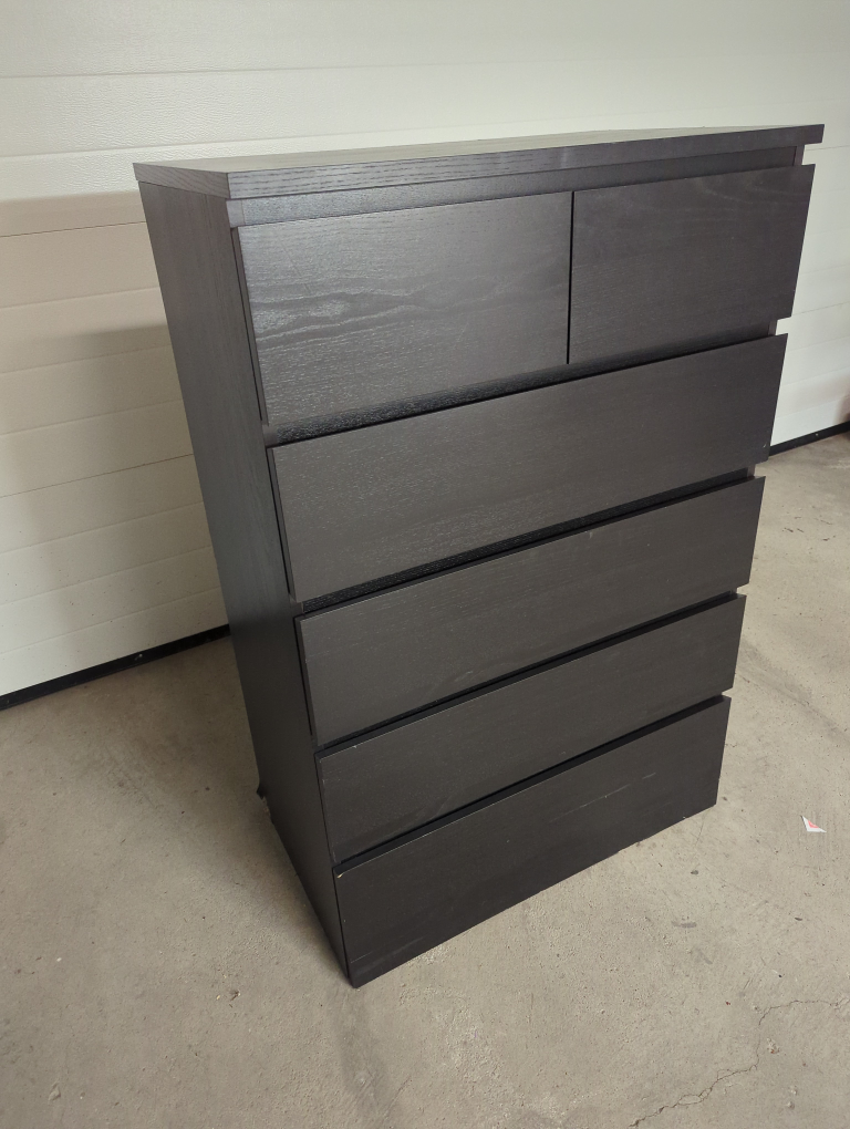 Dark Brown 6-Drawer Dresser - photo 2
