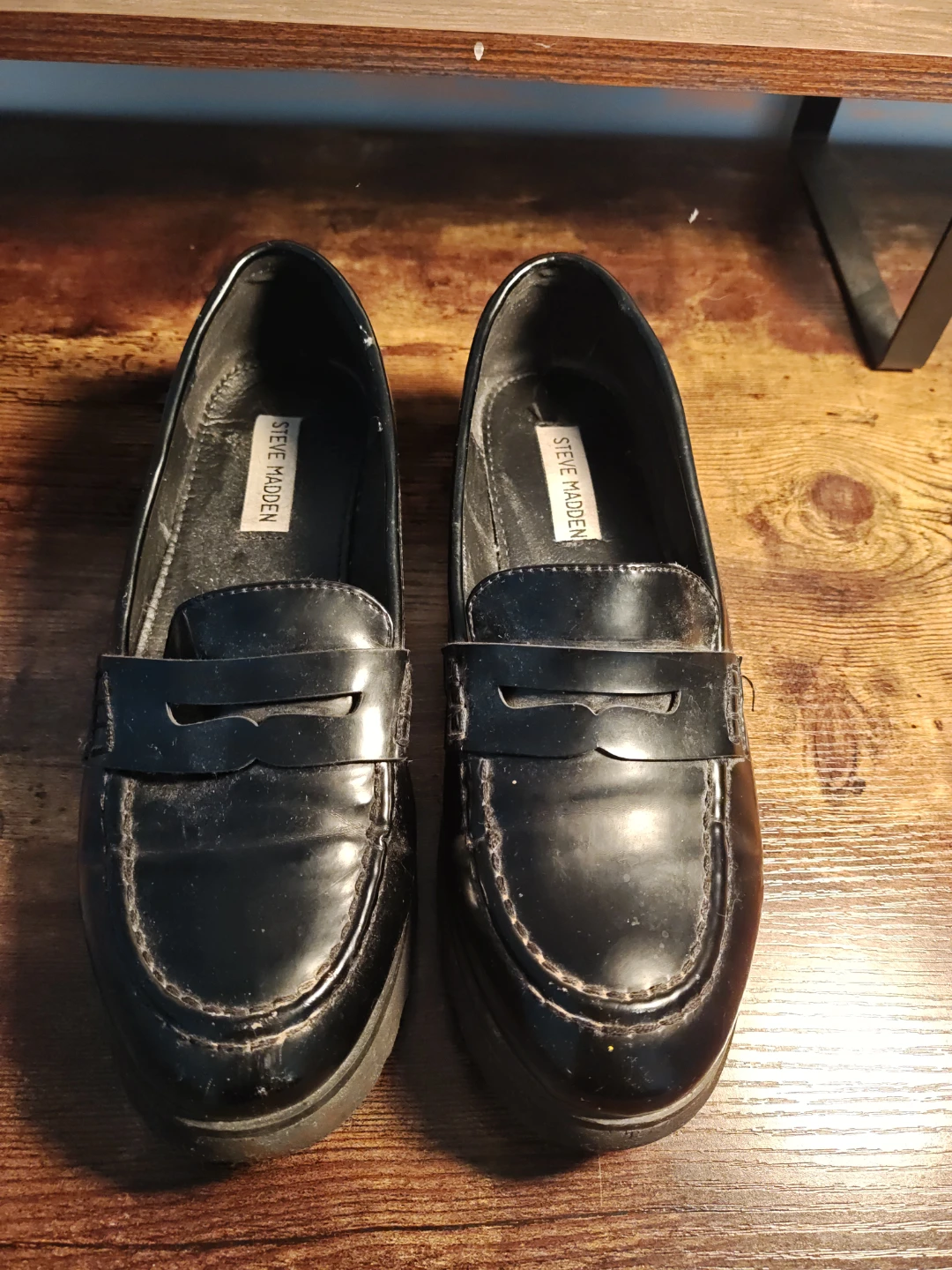 Steve Madden Black Loafers Size 39