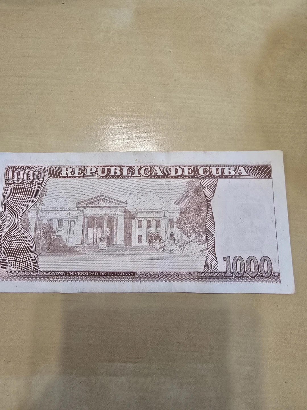1000 Cuban Pesos Banknote - Banco Central de Cuba - photo 2