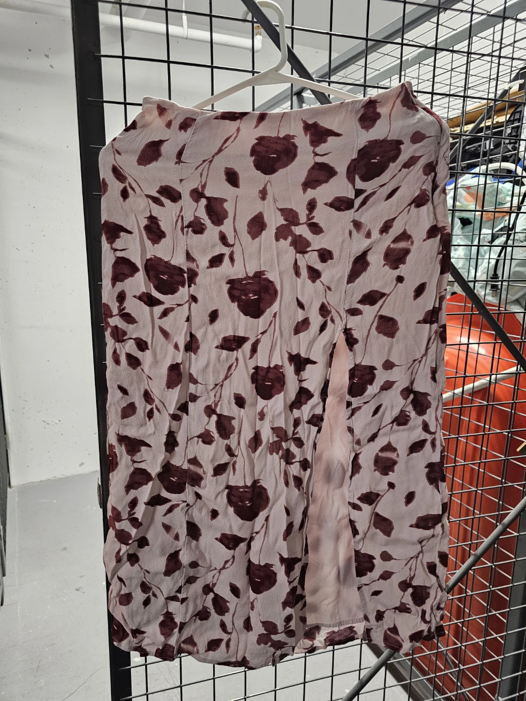 Dynamite Floral Print Midi Skirt with Slit
