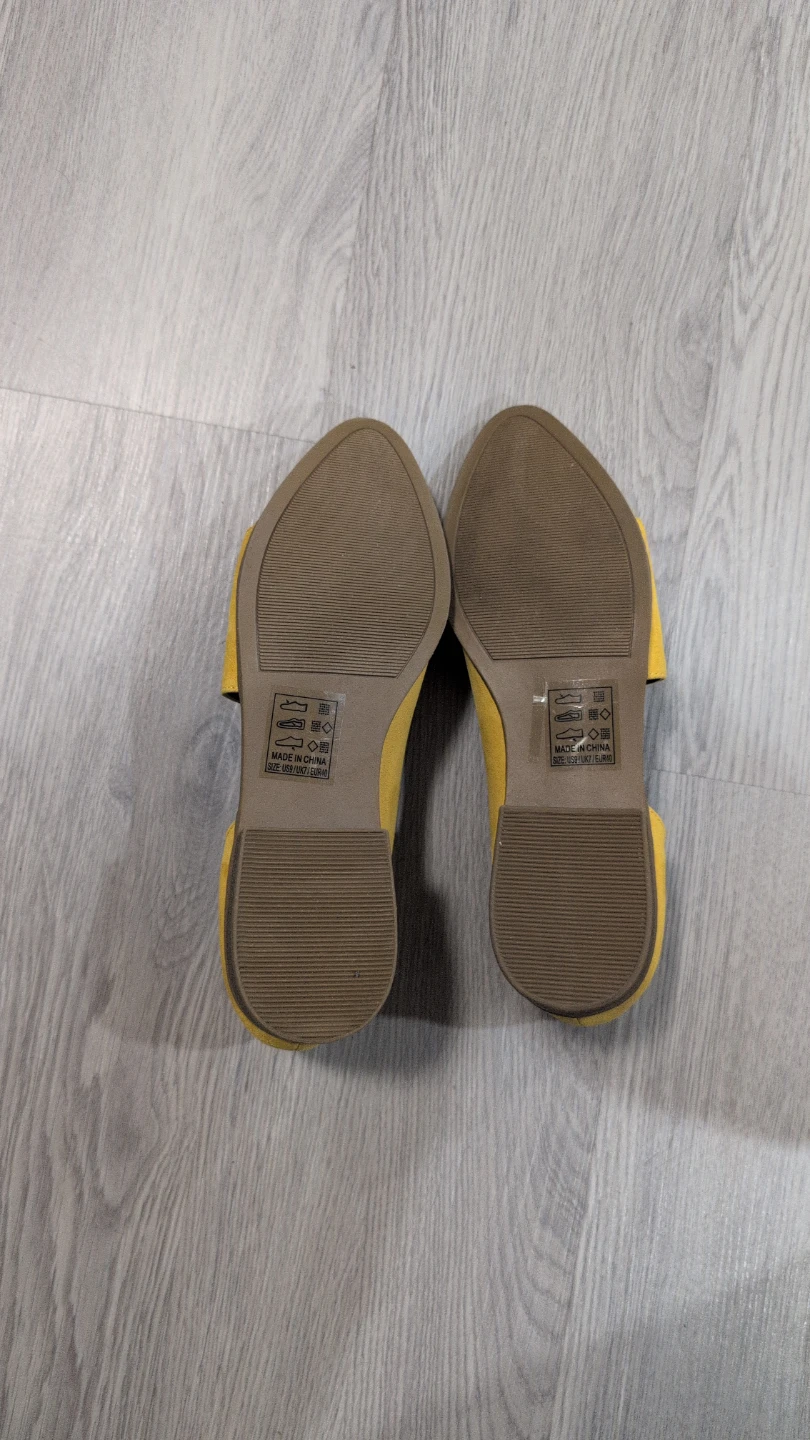 Qupid Yellow Suede Flats - photo 2