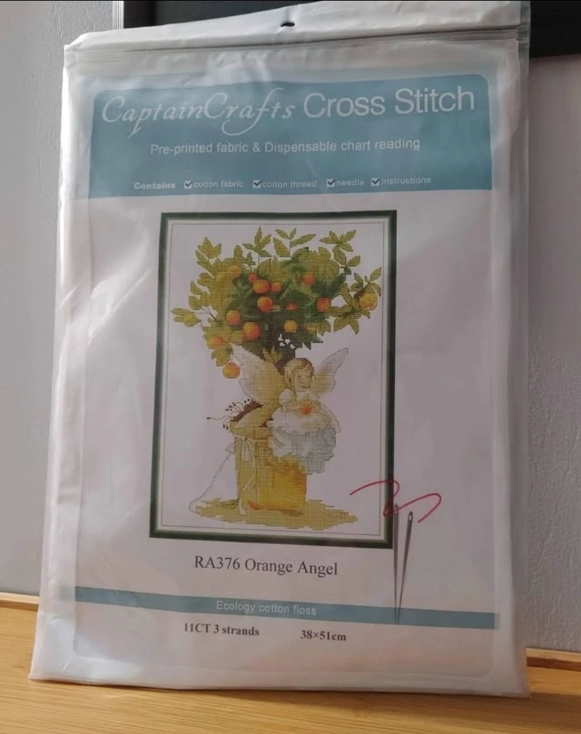 CaptainCrafts Cross Stitch Kit - RA376 Orange Angel - photo 2