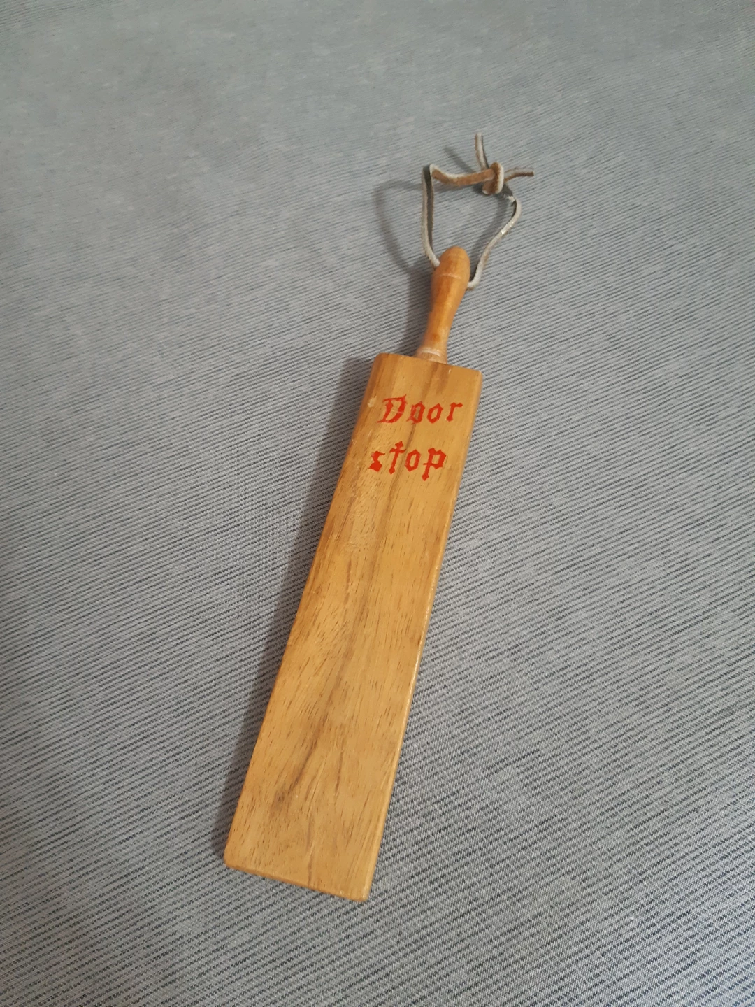 Vintage wooden wedge doorstop. - photo 2