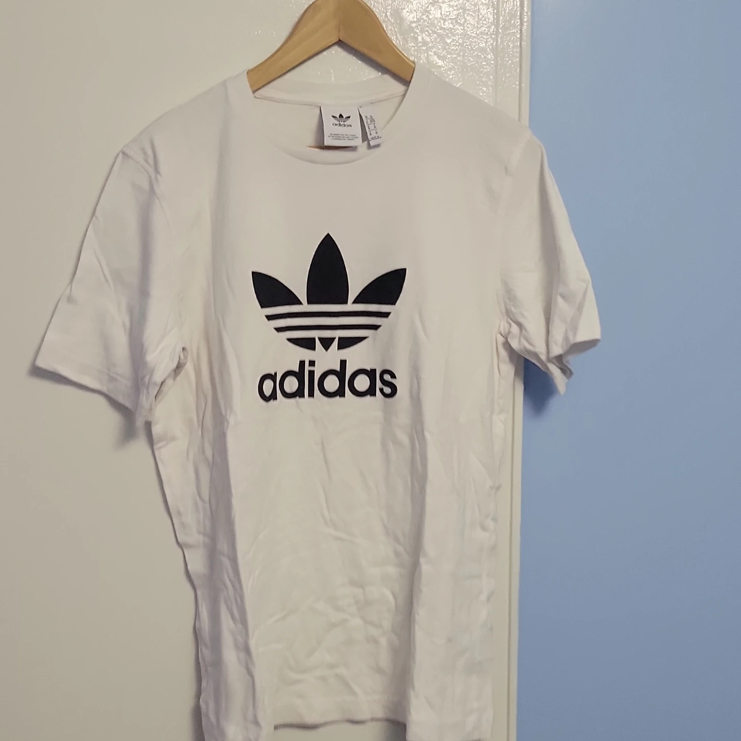 Adidas Trefoil T-Shirt - White/Black - Size M - photo 3