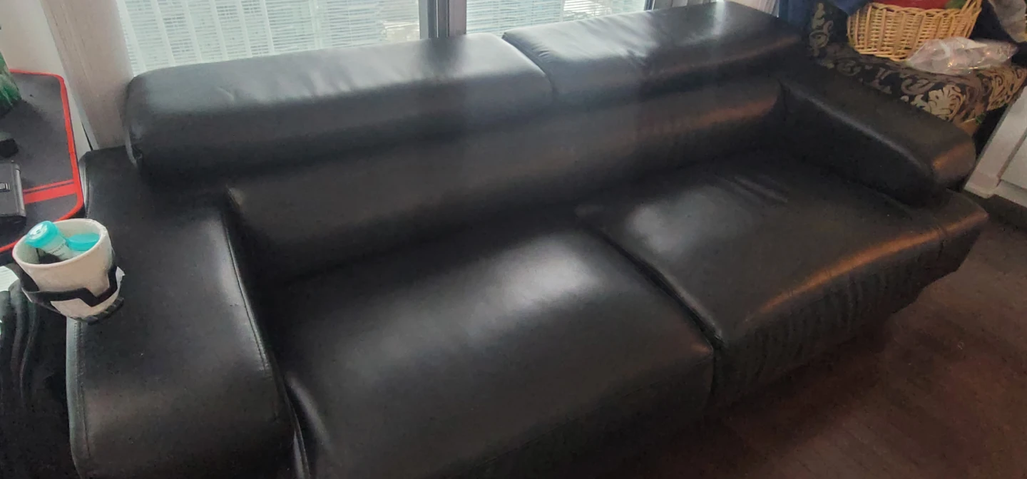 Black Leather Sofa