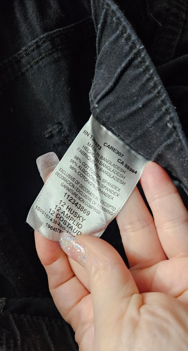 Kids Cargo Pants Size 12 Husky Black - photo 4