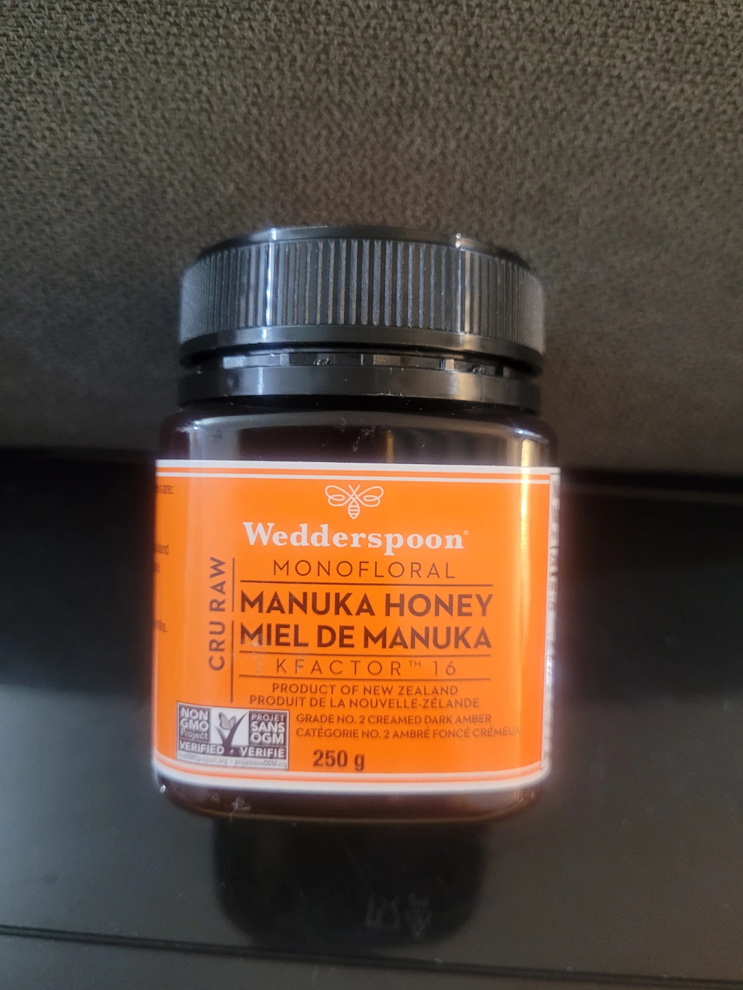 Raw Monofloral Manuka Honey KFactor 16, 250g/8.8oz.