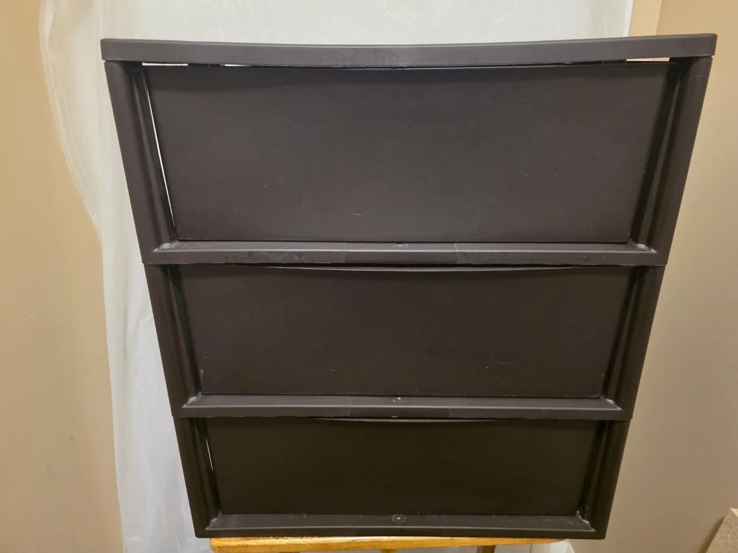 Dark Brown 3-Drawer Plastic Storage Unit - photo 3