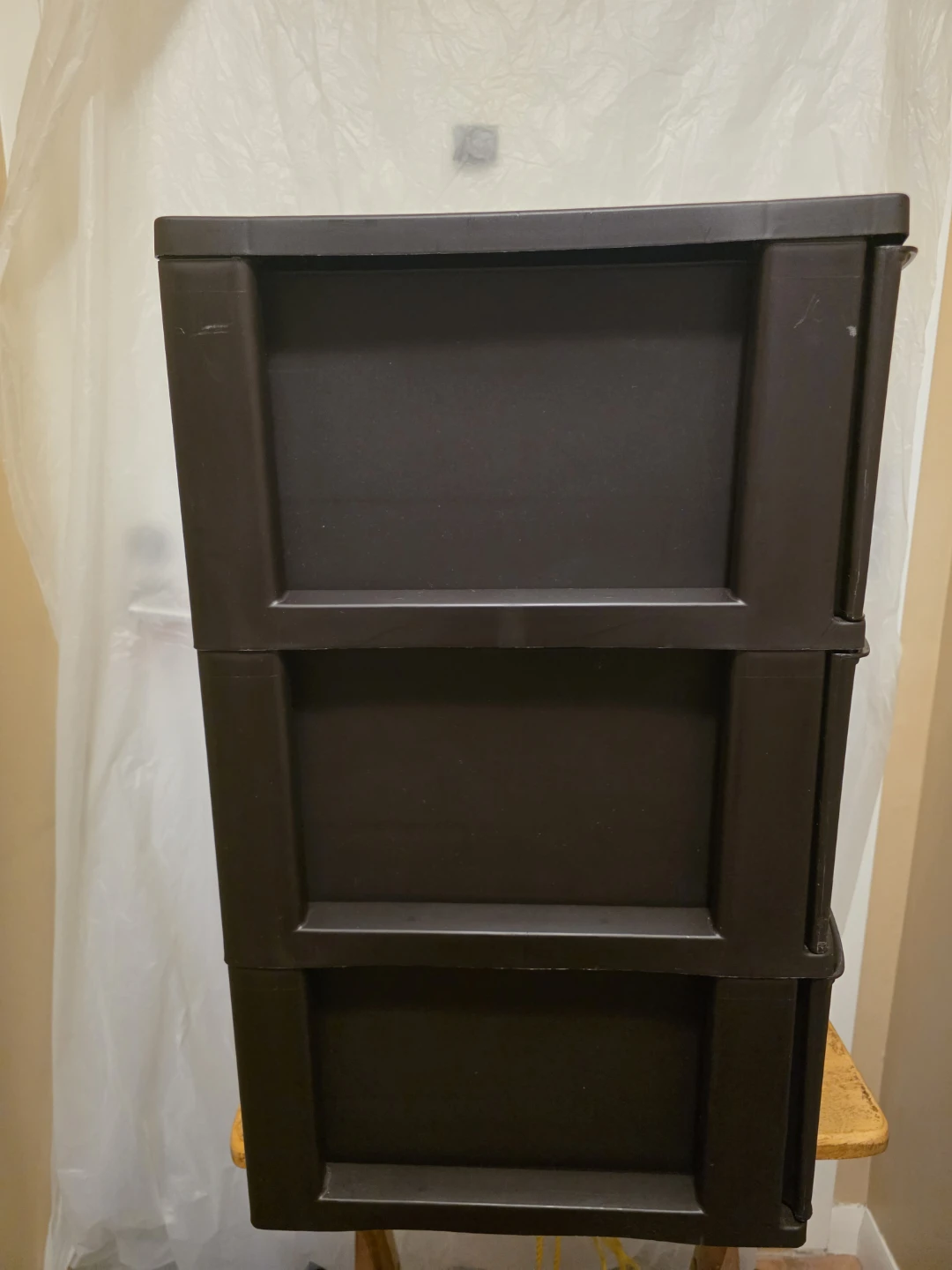 Dark Brown 3-Drawer Plastic Storage Unit - photo 4