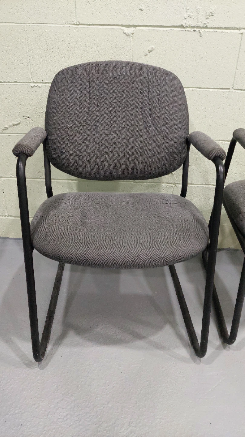 2 Grey Office Guest Chairs