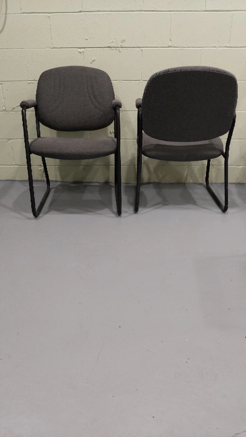 2 Grey Office Guest Chairs - photo 2