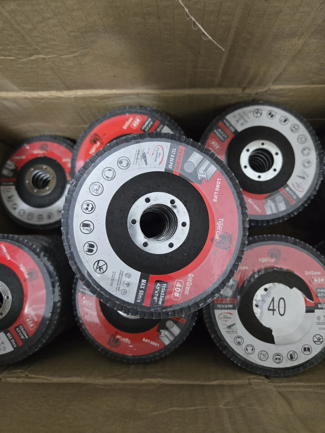 Tiger Cut Flap Discs 40 Grit 4.5" x 7/8"
