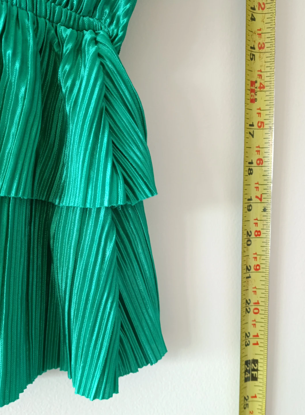 Emerald Green Pleated Shirt Size Small - photo 3