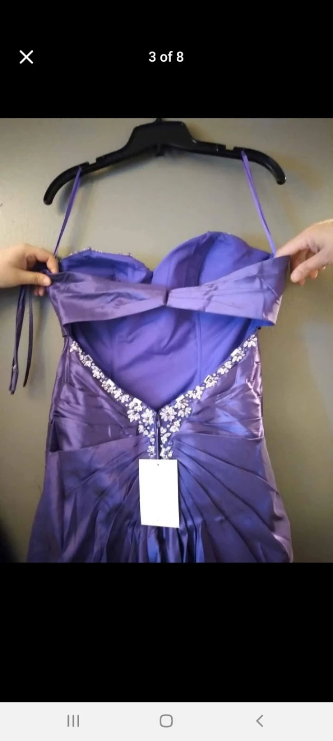 Purple Formal Dress with Rhinestones - photo 3
