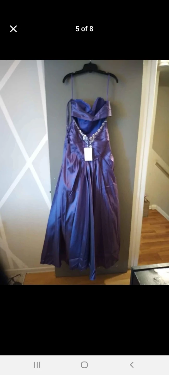 Purple Formal Dress with Rhinestones - photo 4