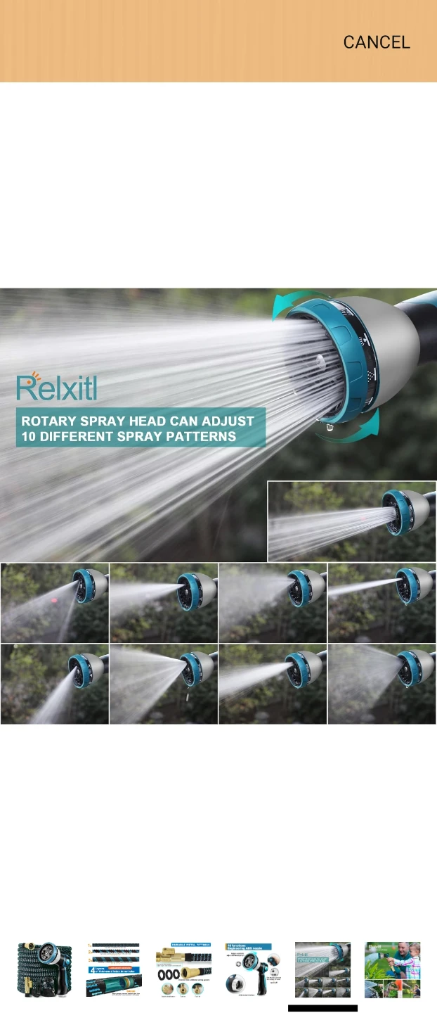 Relxiti Expandable Garden Hose with 10 Spray Patterns - photo 3
