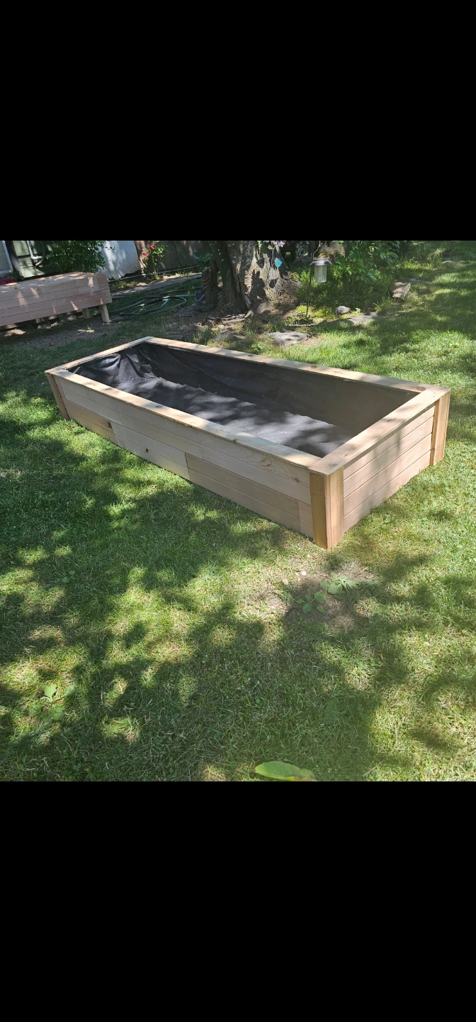 Planter box 6ft x 2 ft .. 10" high .. and a 15" high one