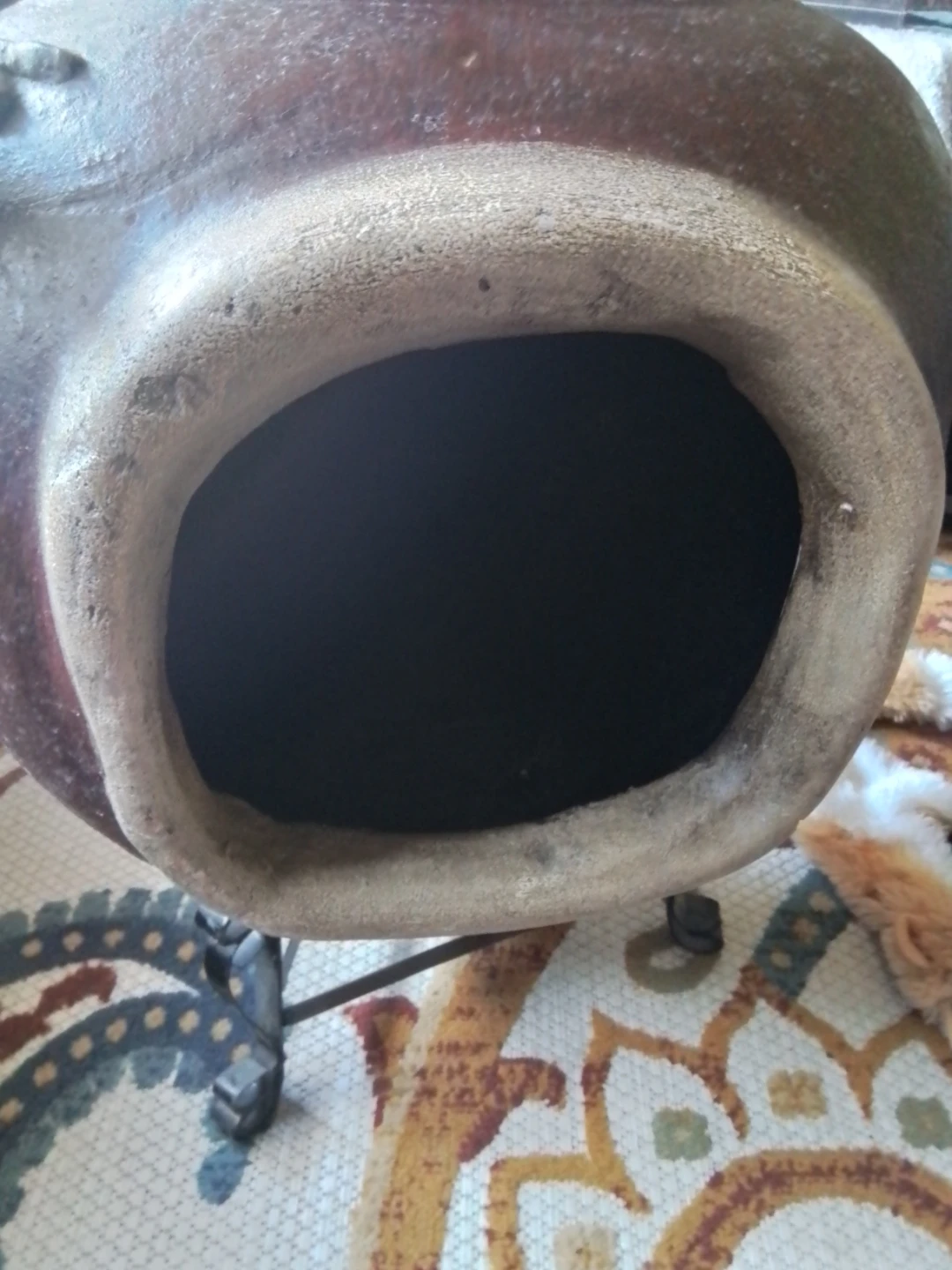 Terracotta Chiminea with Lizard Accent - photo 3
