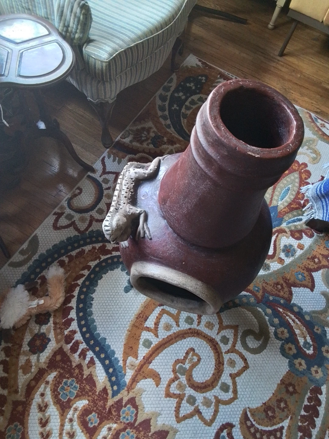 Terracotta Chiminea with Lizard Accent - photo 5