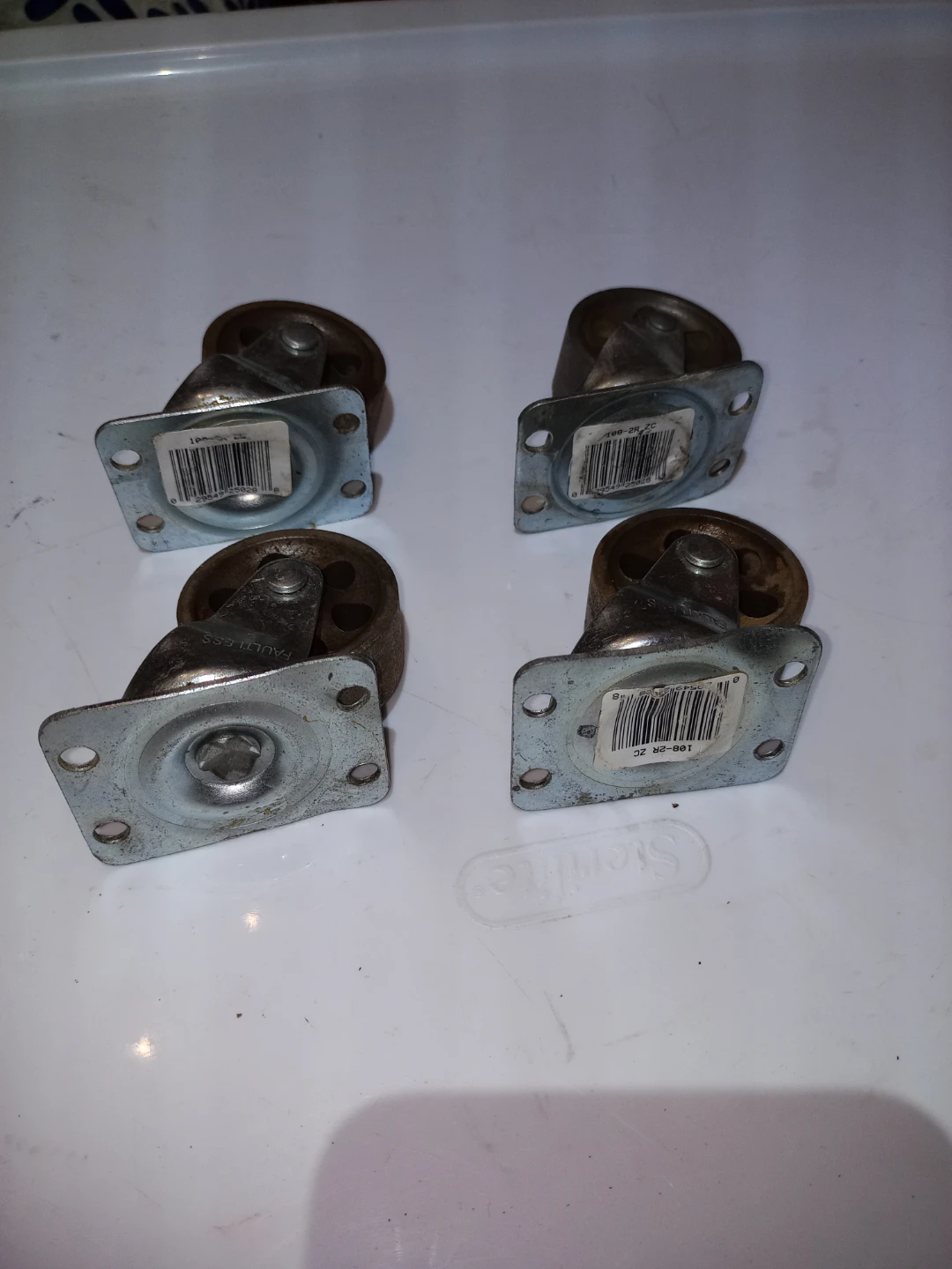 4 All Steel Swivel Plate Caster Wheels - photo 2