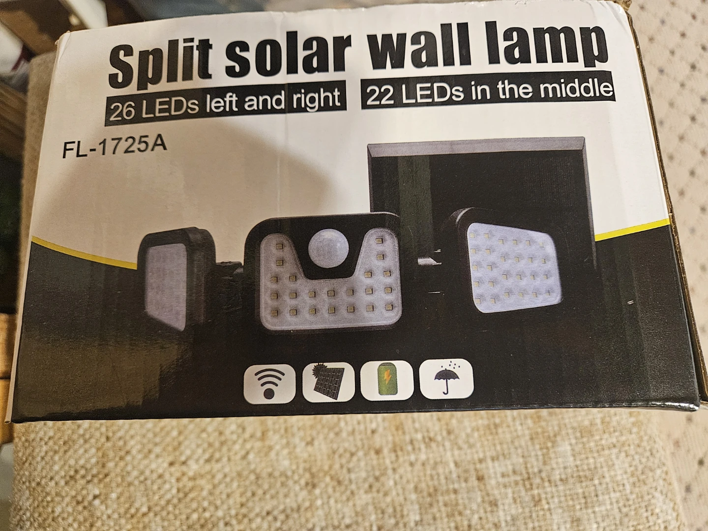 Outdoor Split Motion Sensor Solar Wall Lamp FL - 1725B