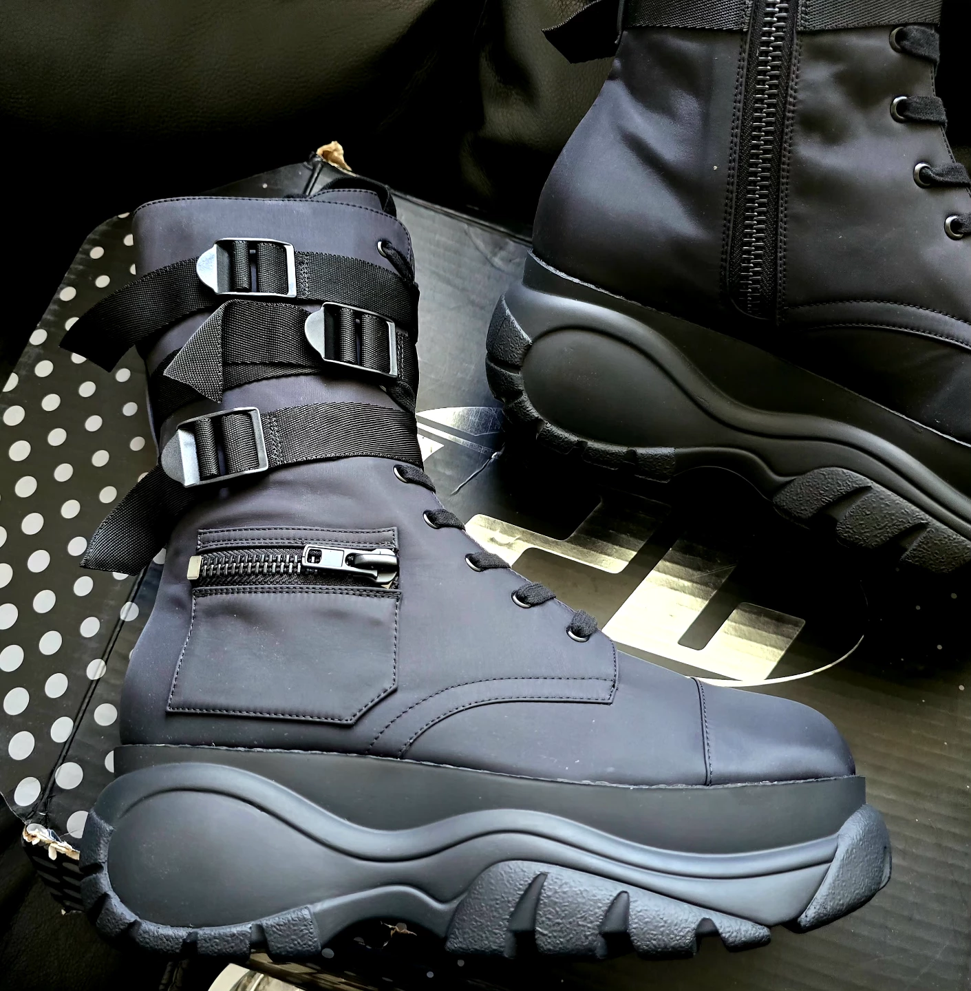 Brand new All Black Combat Boots for sale - photo 3