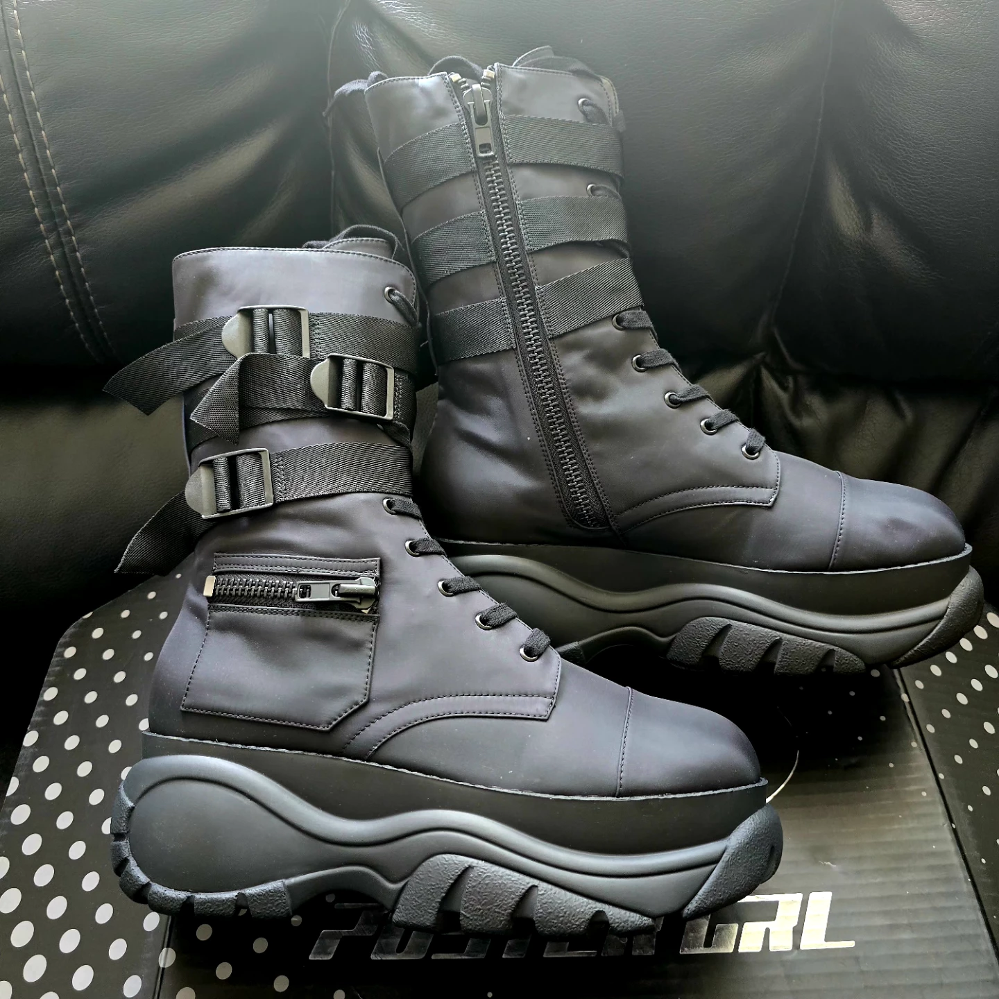 Brand new All Black Combat Boots for sale - photo 5