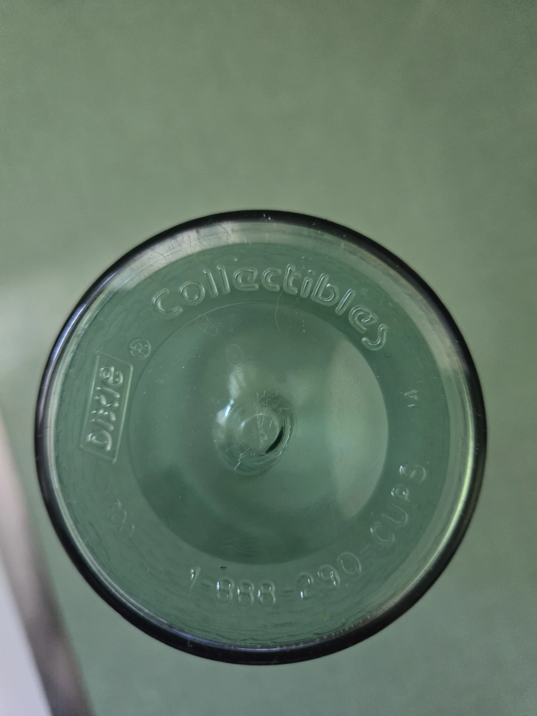 Four (4) Vintage Large Green Plastic Coca-Cola Glasses - photo 2