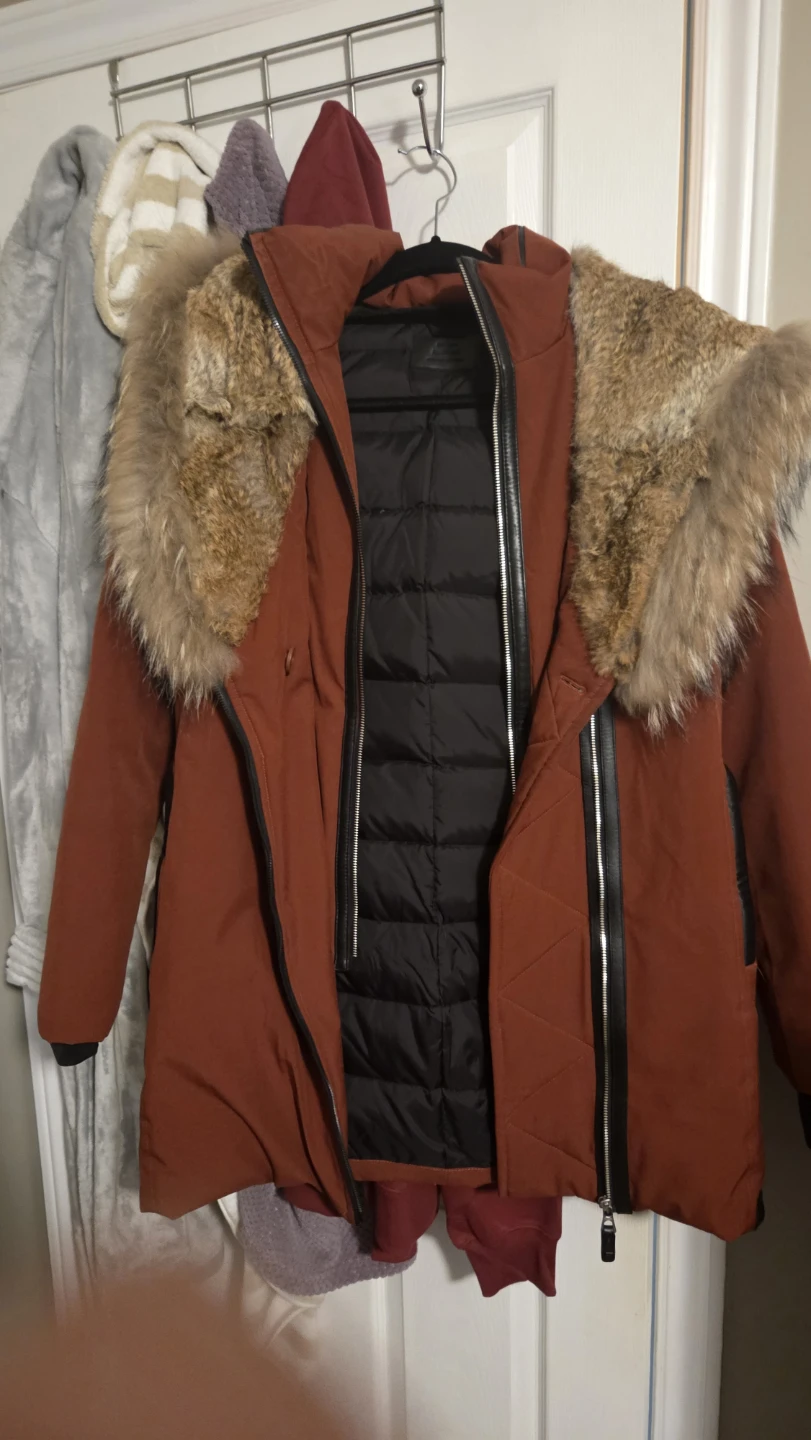 Women's Down Parka with Fur Trim