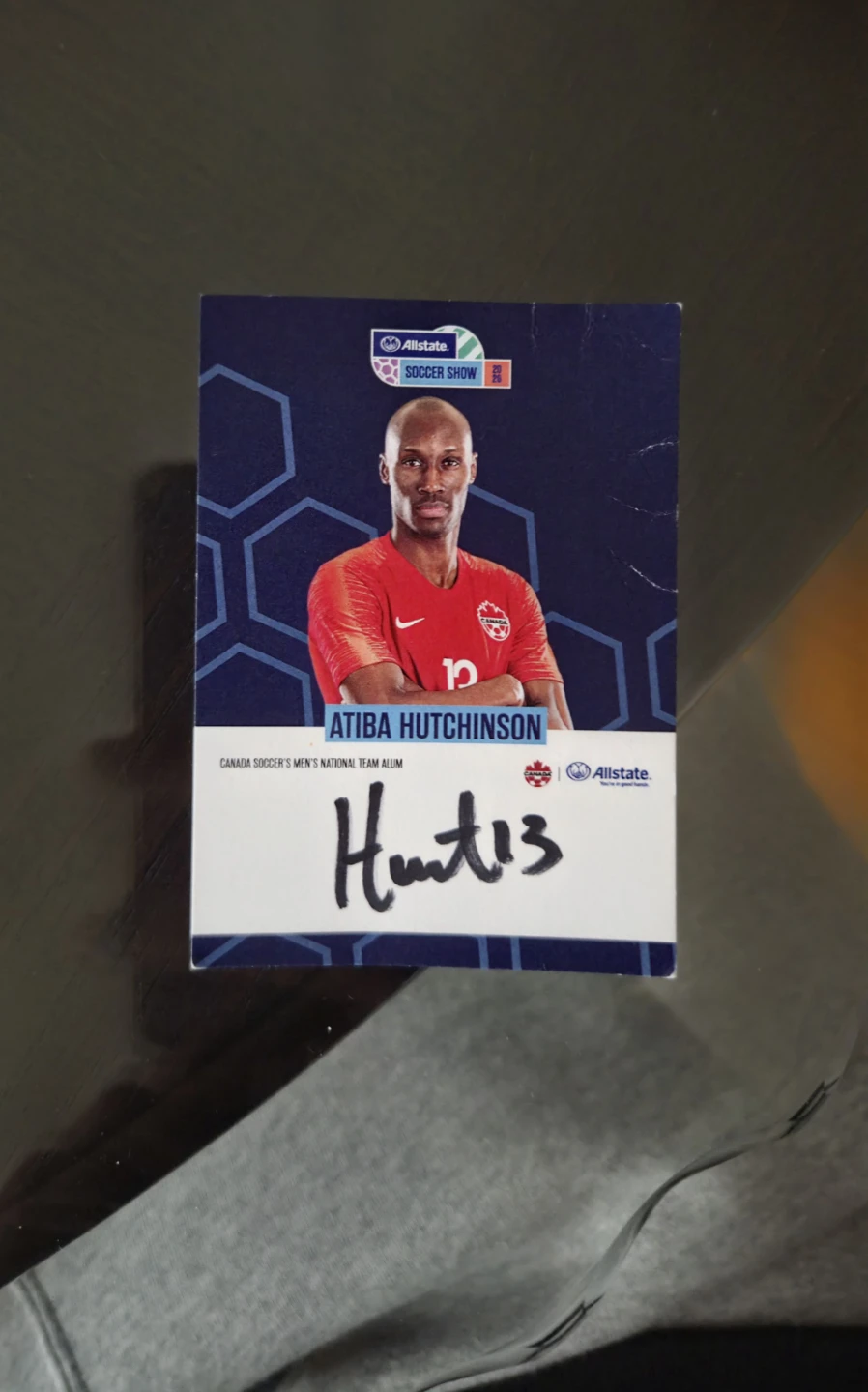 Atiba Hutchinson Autographed Soccer Card