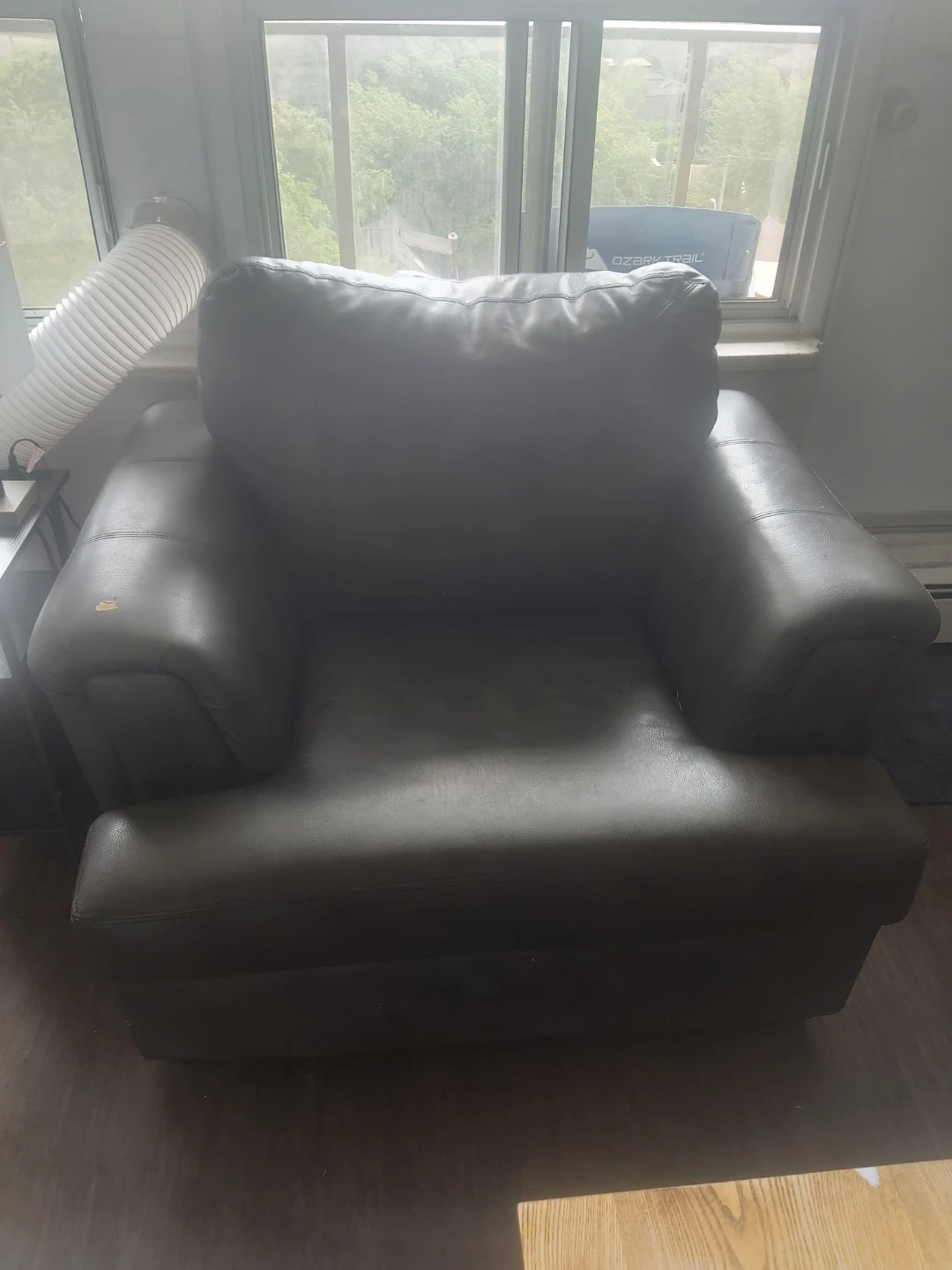 Dark Leather Armchair