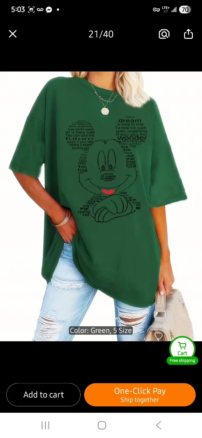 NEW Oversized (XL Sizes) Mickey Mouse Graphic T-Shirt 🐭 - photo 3