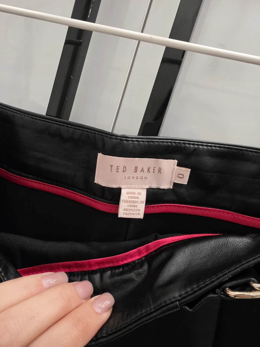 Ted Baker London Black Faux Leather Skirt with Buckle Detail - photo 4
