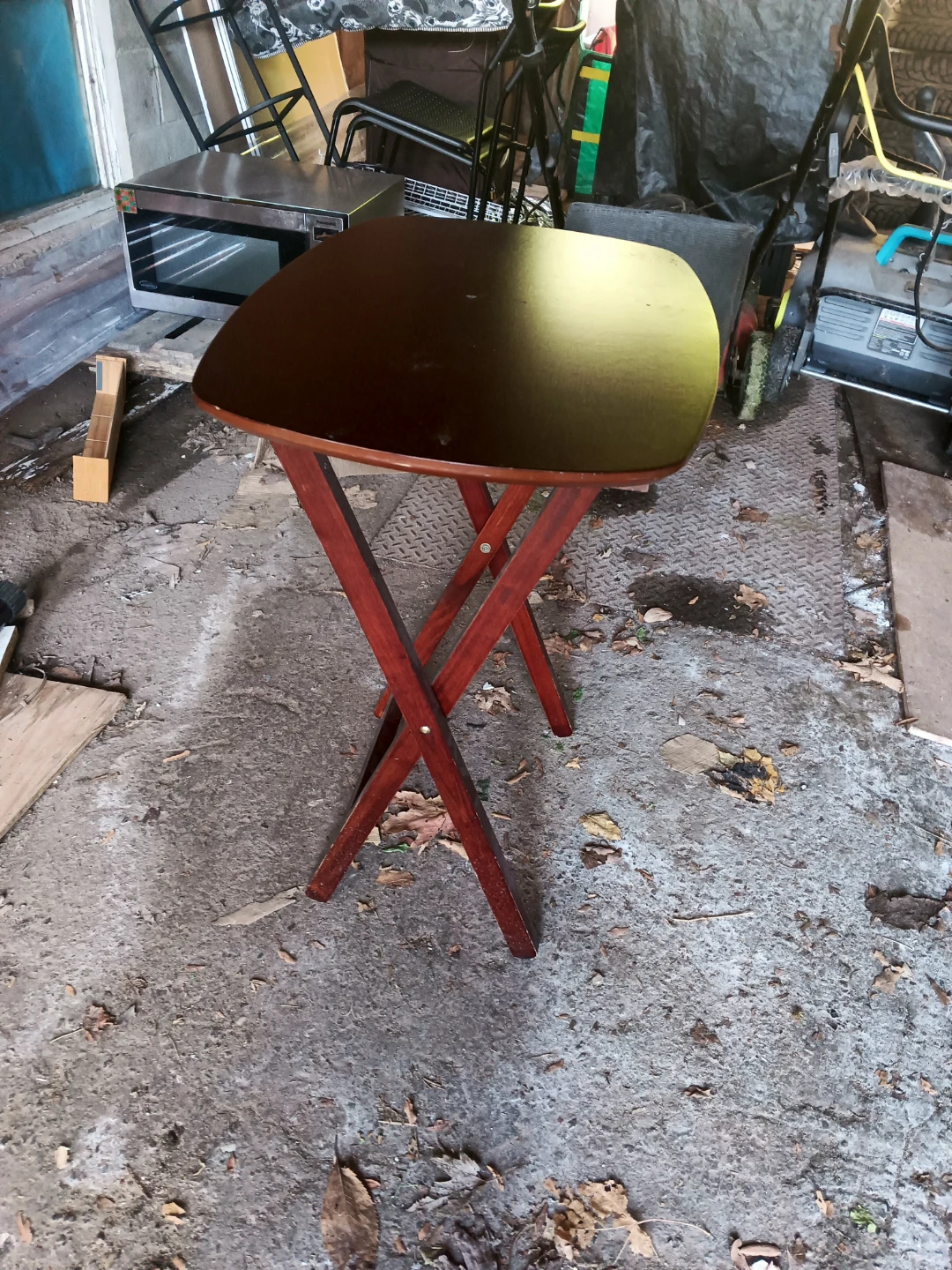 Wooden Folding Side Table