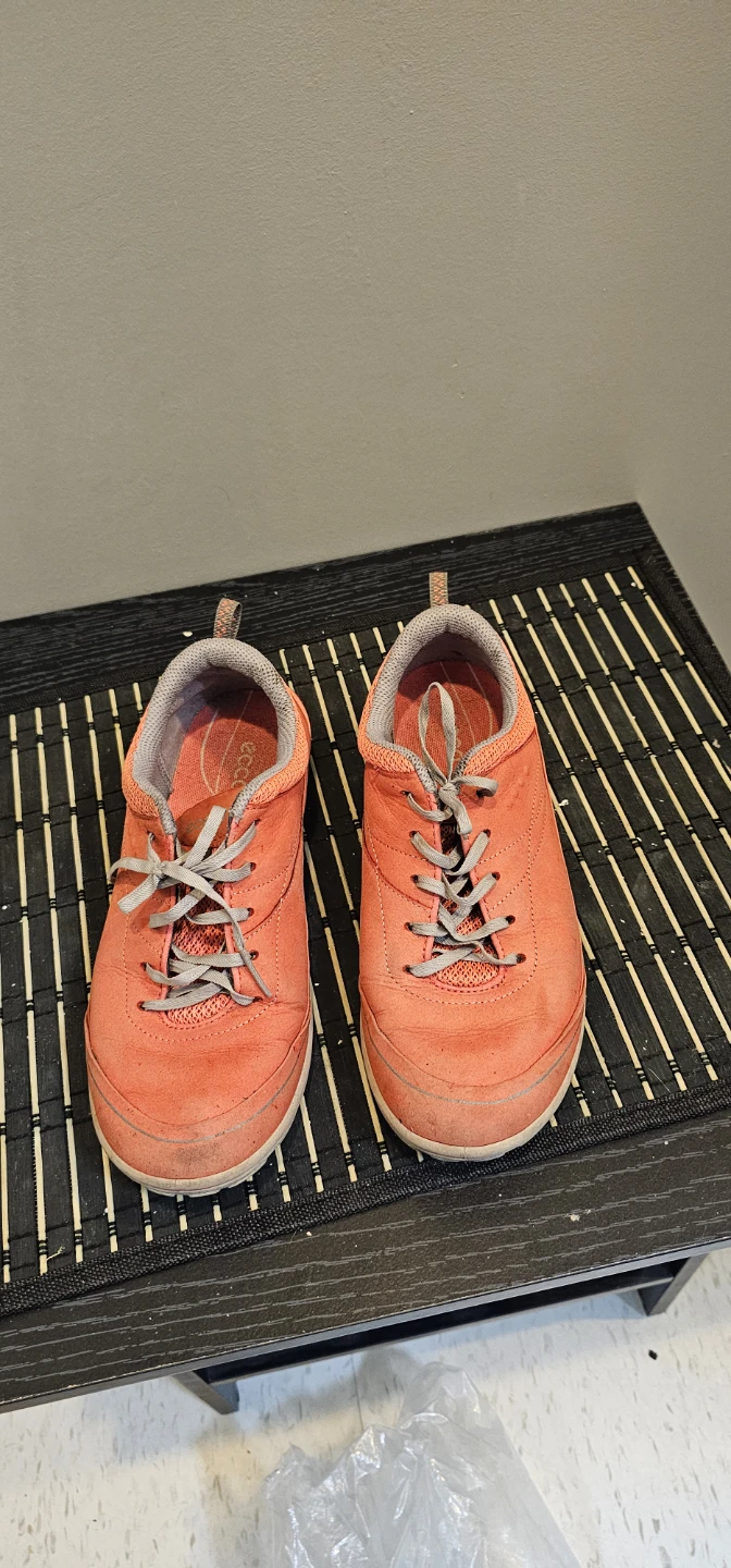 ECCO Orange Suede Sneakers
