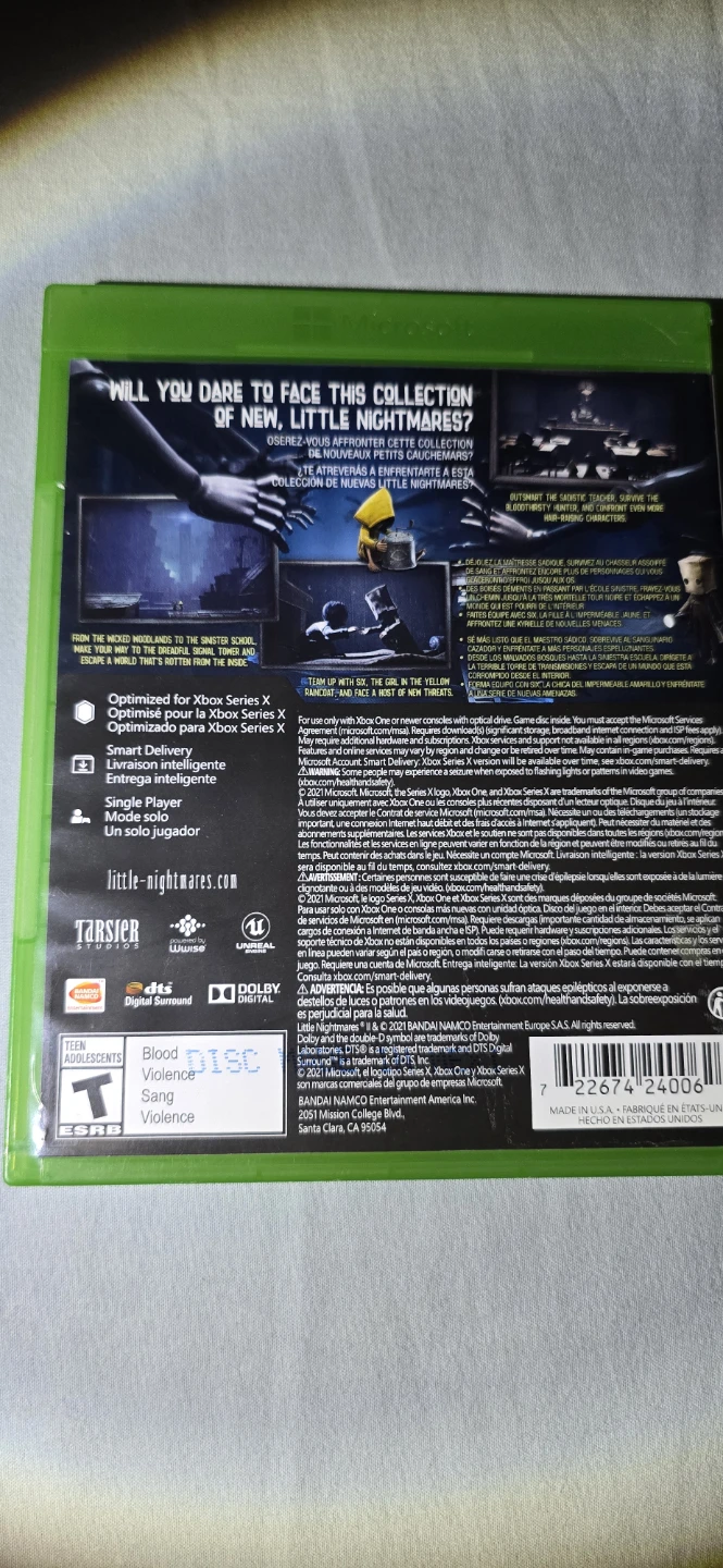 Little Nightmares 2 - xbox one & Series X disc - photo 2