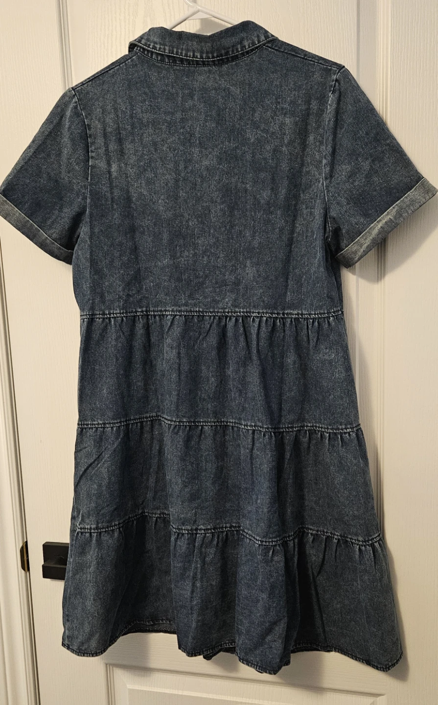 Denim Colour Tiered Shirt Dress - photo 3