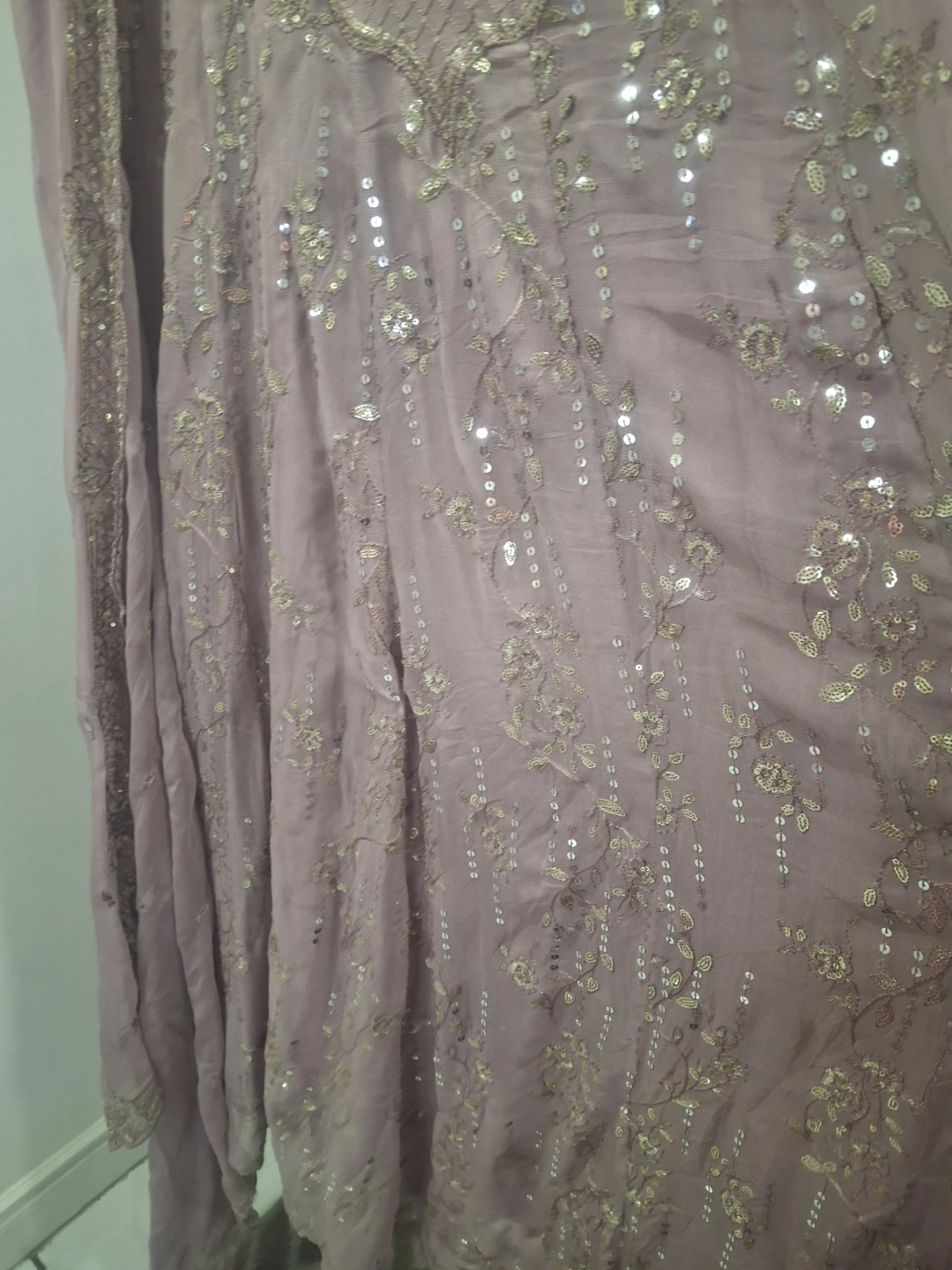 Rafia Sequined Pakistani long maxi - photo 4