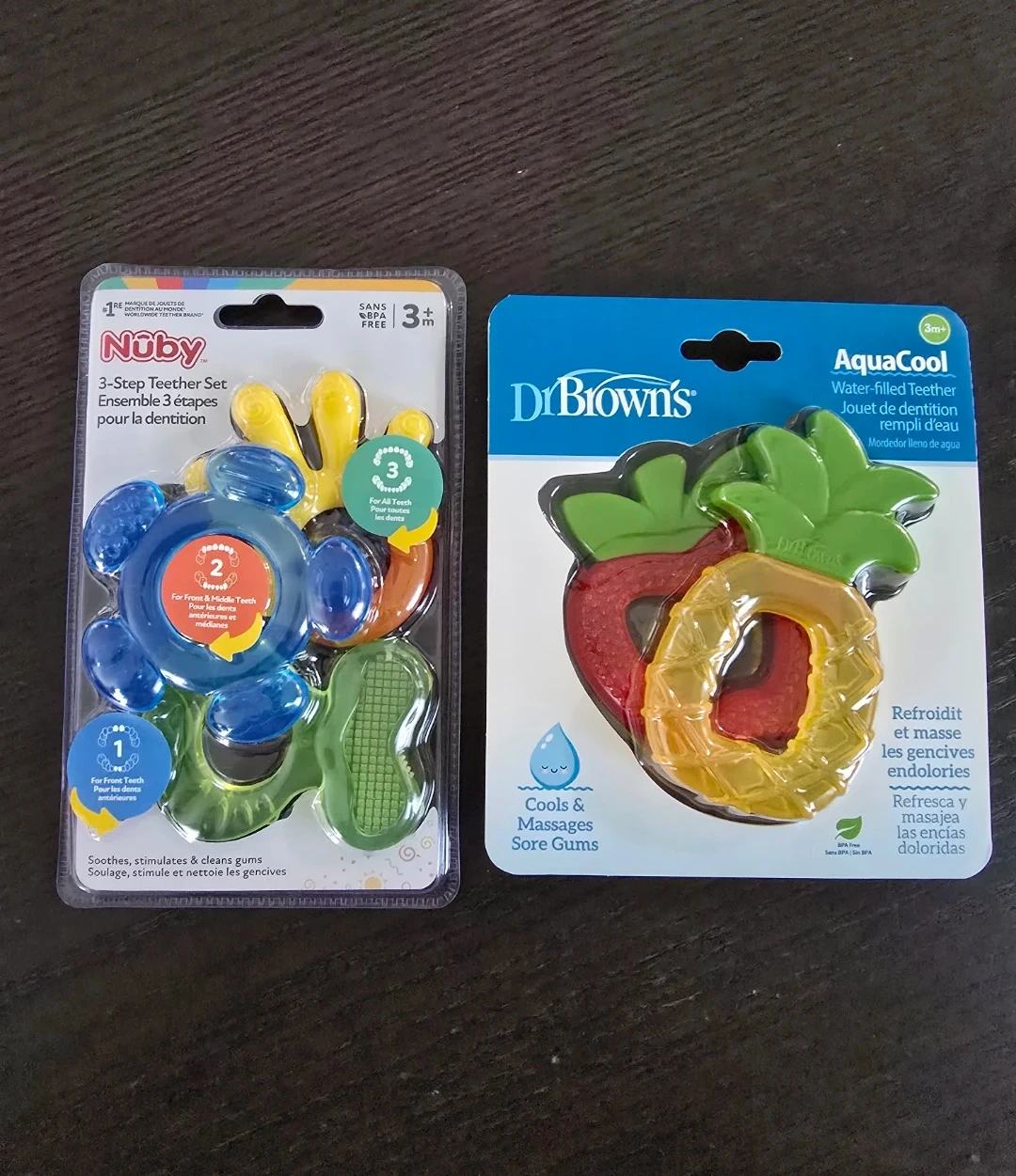 New in Package Nûby & Dr. Brown's Baby Teethers Set