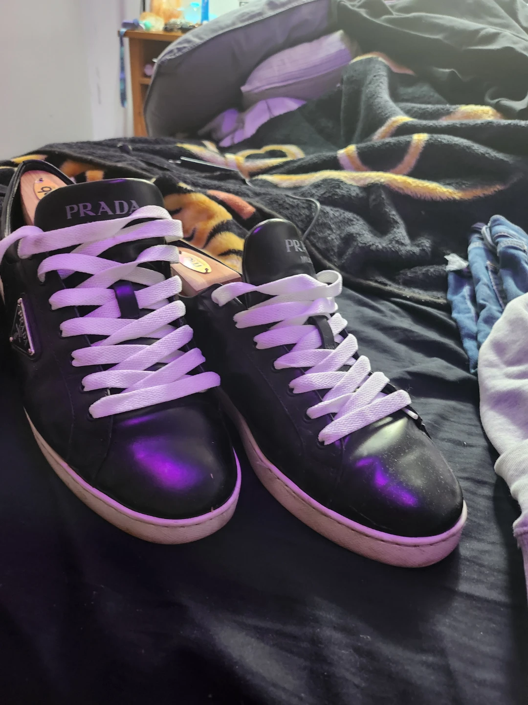 Prada Black Leather Sneakers - photo 2